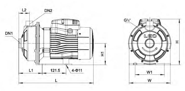 شمای پمپ سانتریفیوژ لئو سری AMS m 70